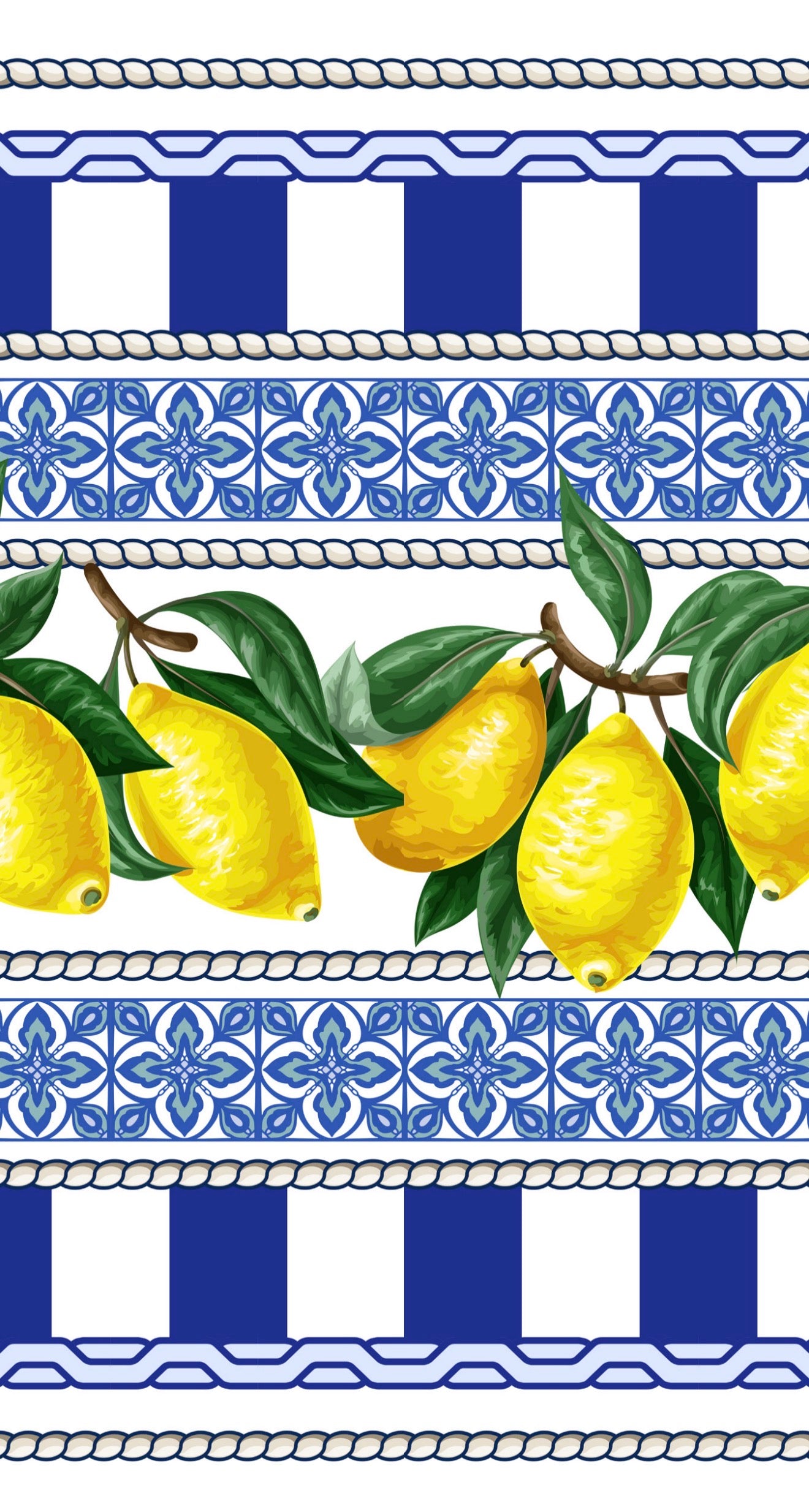 Venetian Lemons - Printed Guest Towel