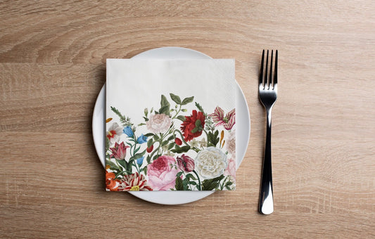 Rose Enchantment Cocktail Napkin