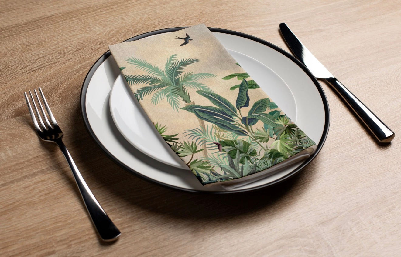 Jungle Wallpaper - Printed Guest Towel