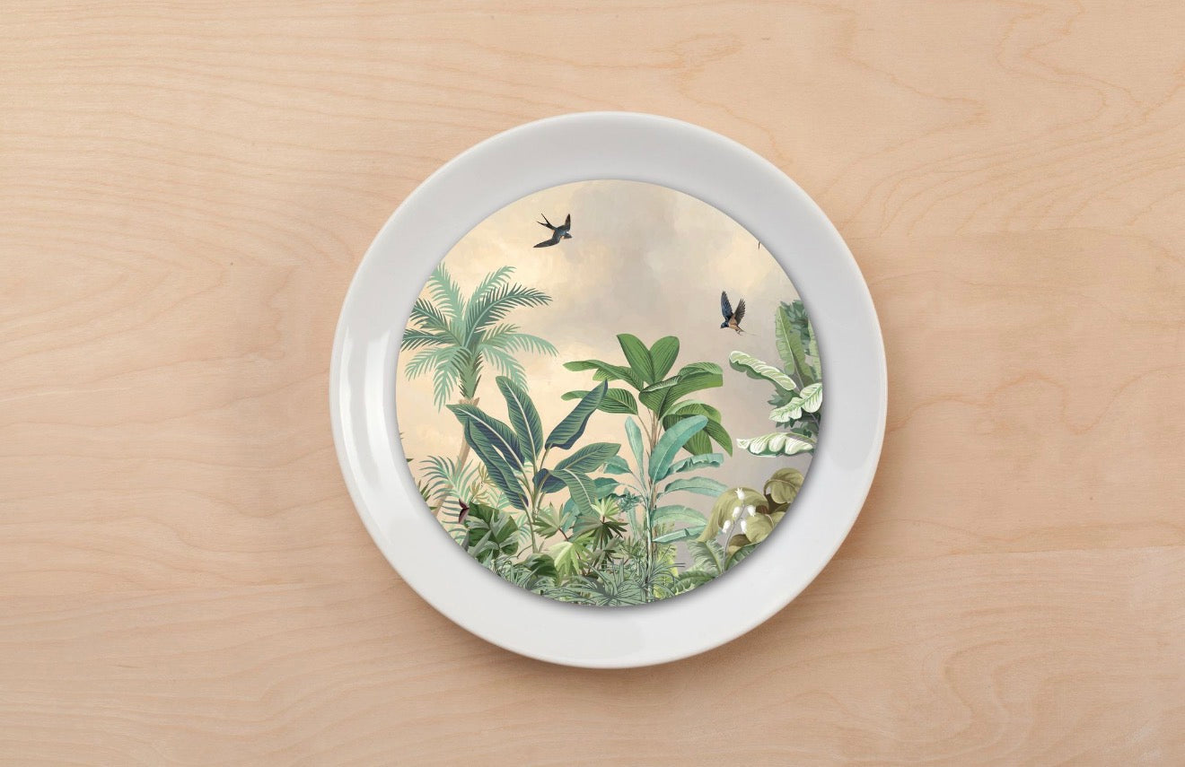 Jungle Wallpaper Plate Accent