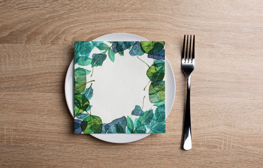 Translucent Leaves Cocktail Napkin