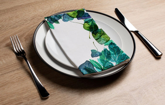 Translucent Leaves - Printed Guest Towel