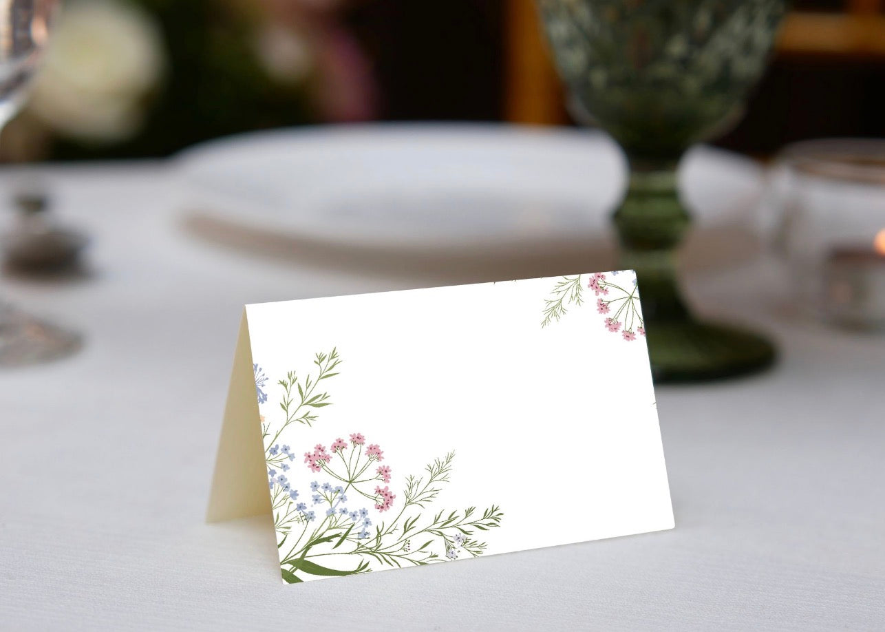 Delicate Wildflower Place Cards
