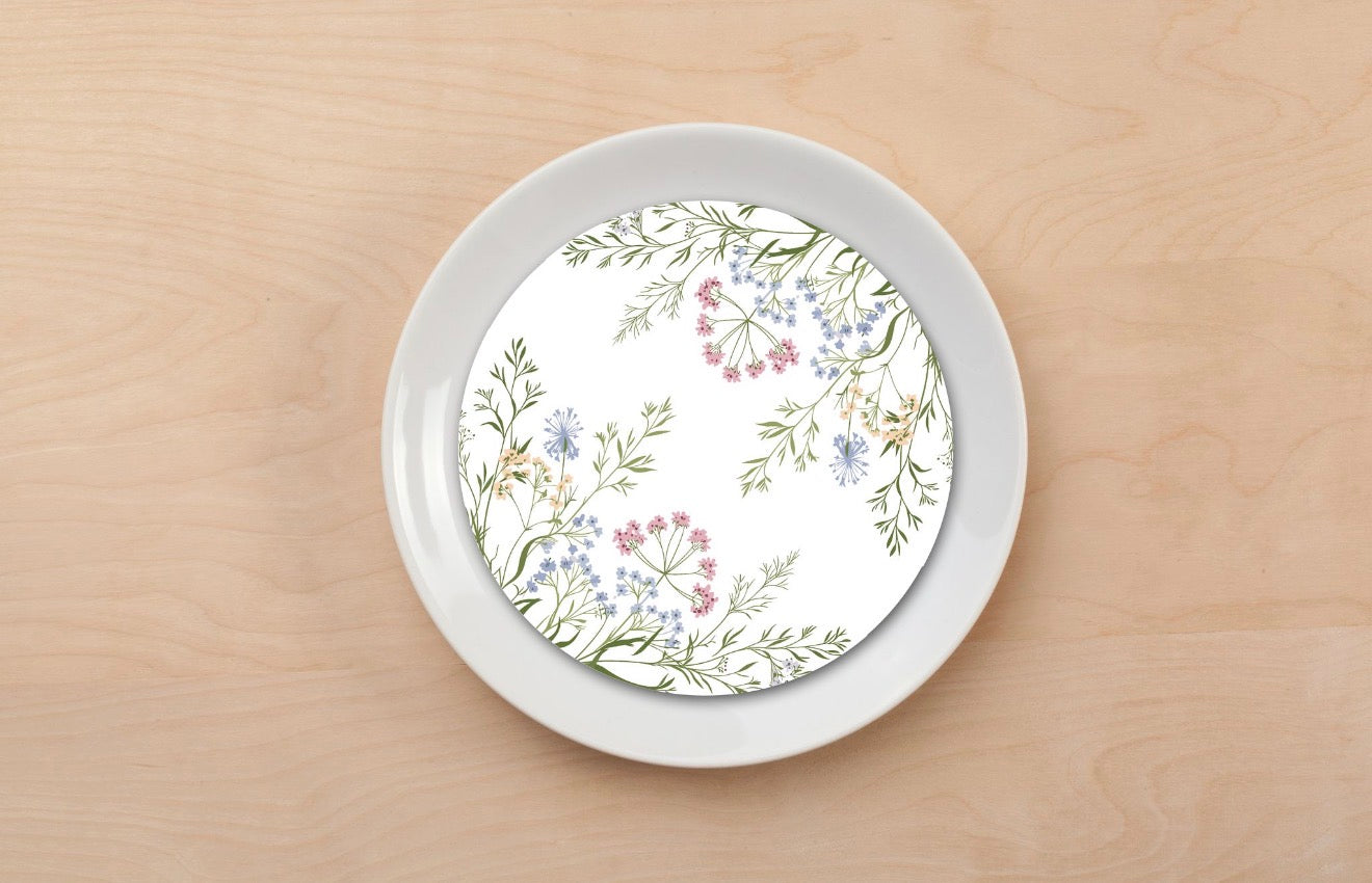 Delicate Wildflower Plate Accent