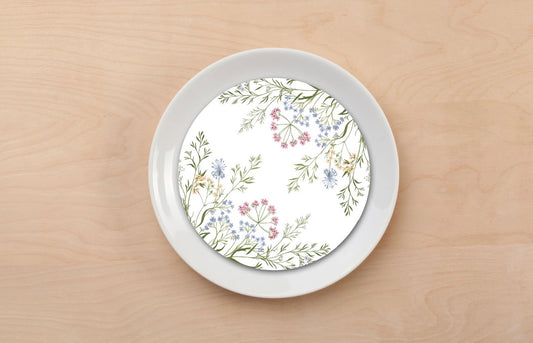 Delicate Wildflower Plate Accent