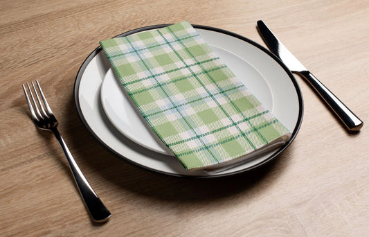 Green Plaid - Printed Guest Towel