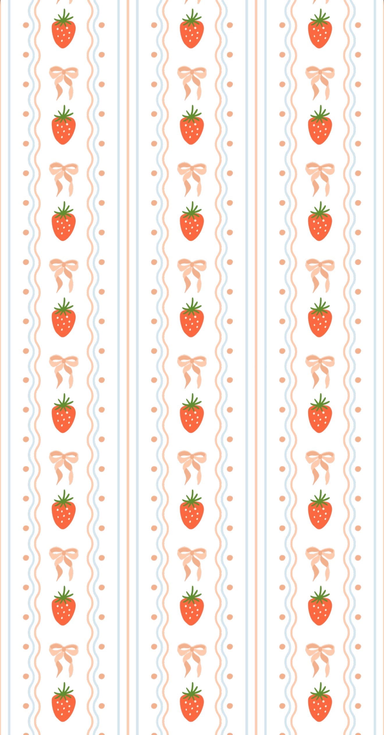 Strawberry Stripes - Printed Guest Towel