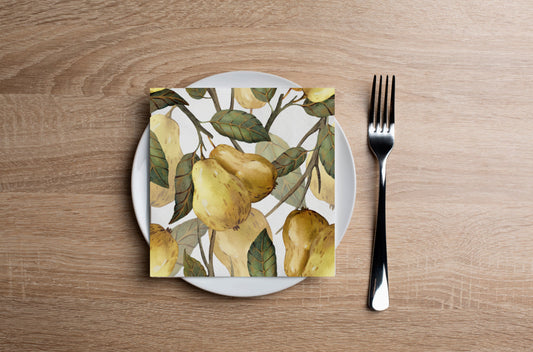 Neutral Pears Cocktail Napkin