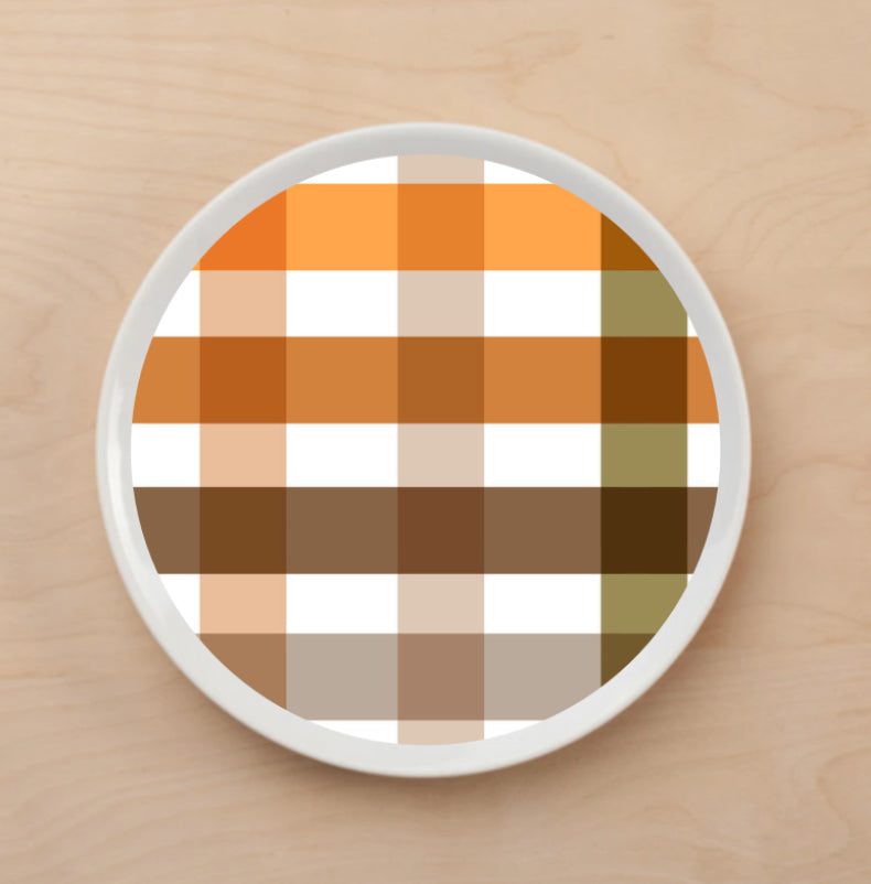 Autumn Gingham Plate Accent