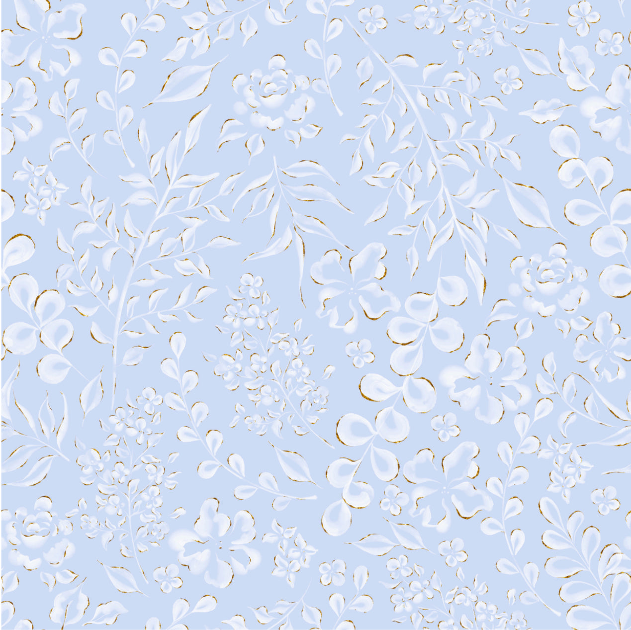 Icy Floral - Charger - (SQUARE)