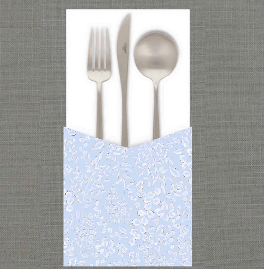 Icy Floral Cutlery Pouch