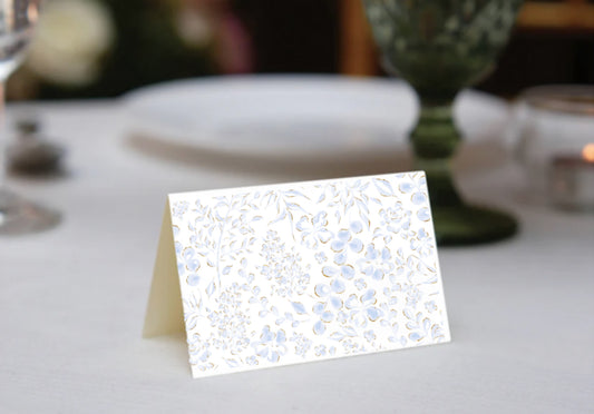 Icy Floral Place Cards