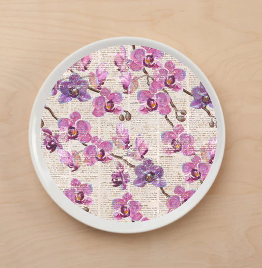 Rustic Orchid Plate Accent