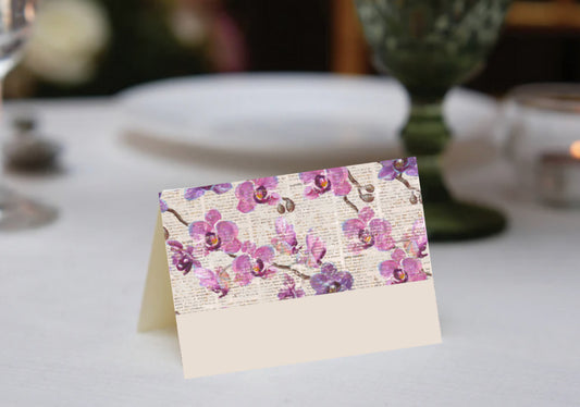 Rustic Orchid Place Cards