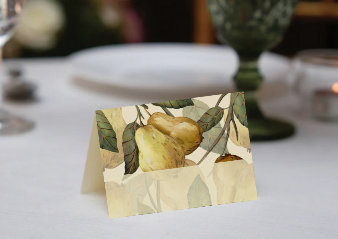 Neutral Pears Place Cards