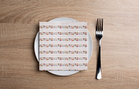Cottage Stripe Cocktail Napkin
