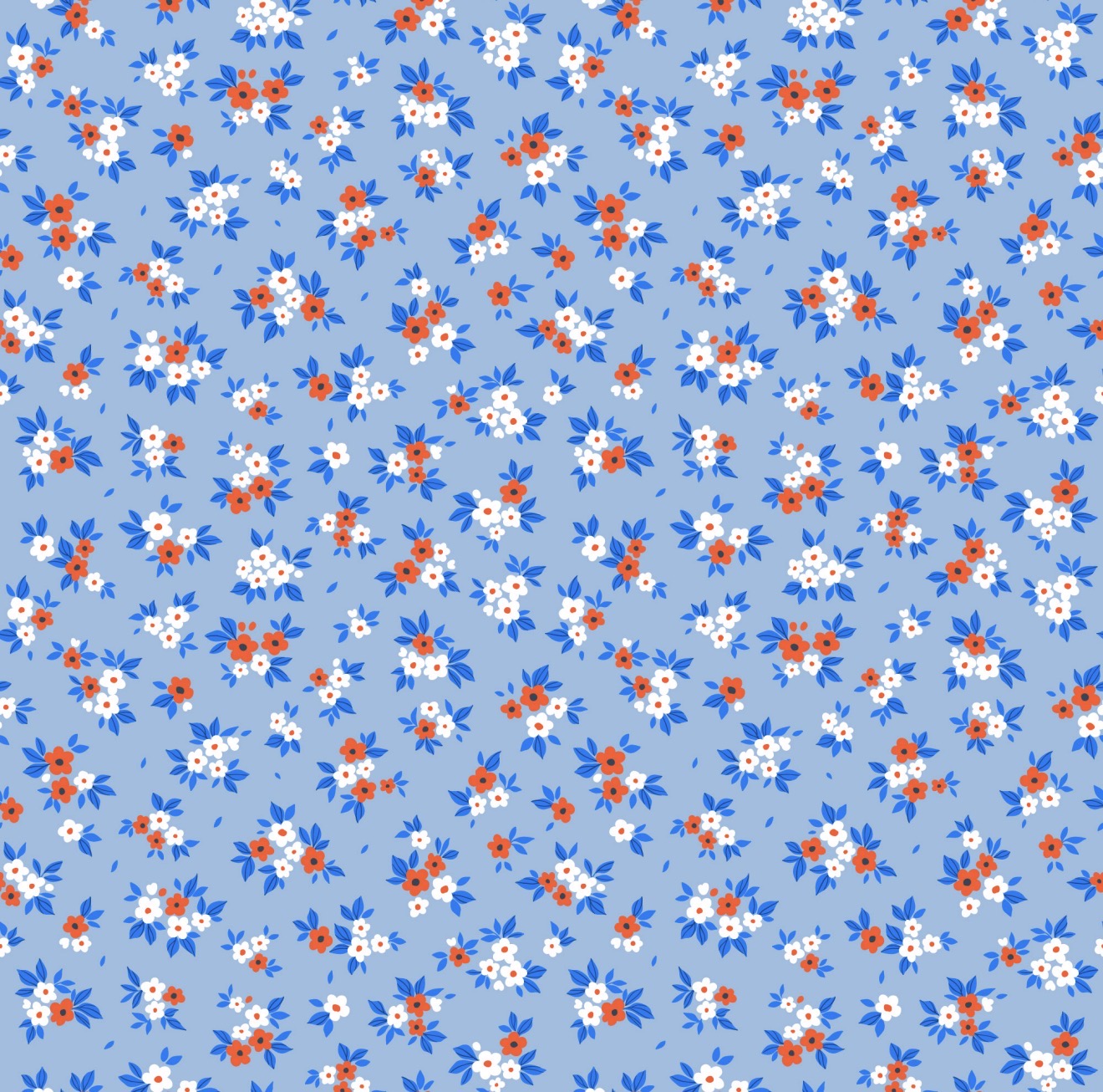 Ditsy Florals USA Cocktail Napkin