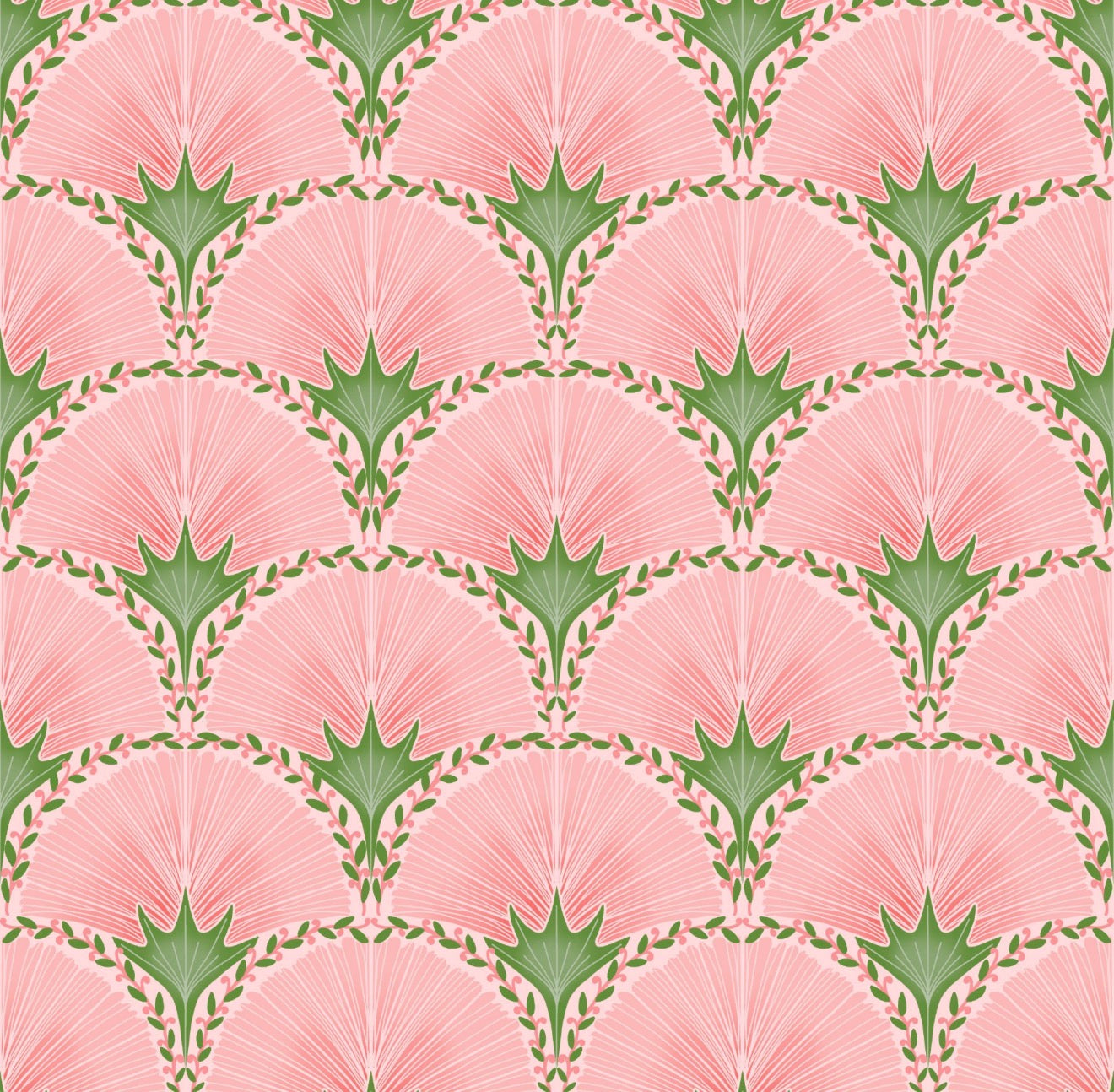 Pink Fans Cocktail Napkin
