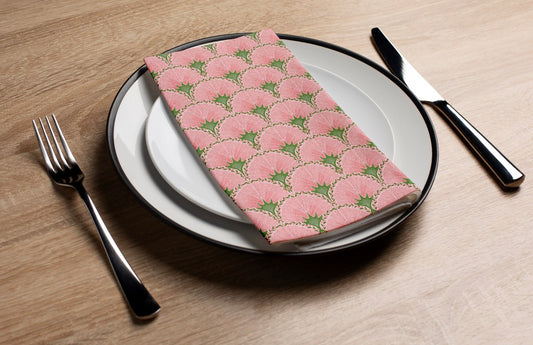 Pink Fans - Printed Guest Towel
