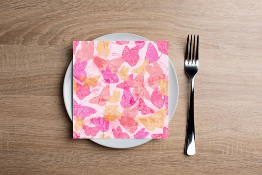 Vered Butterflies Cocktail Napkin