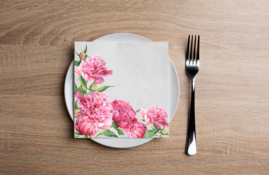 Peony Perfect Cocktail Napkin