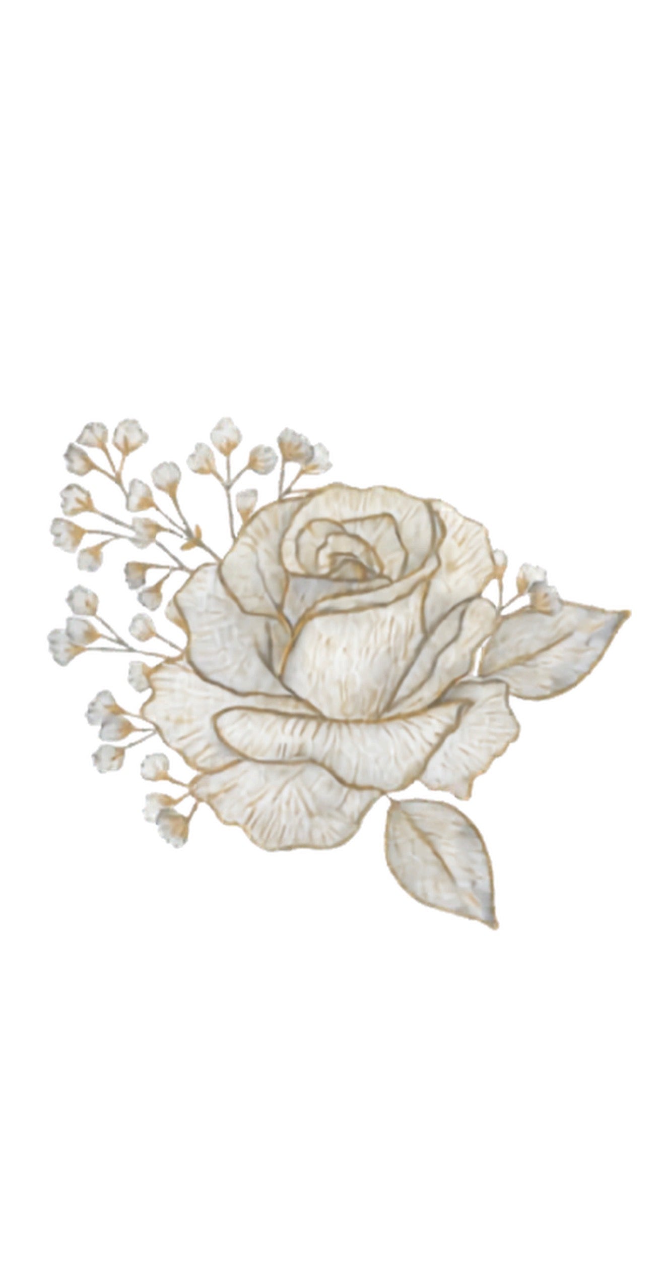 Golden Garden Rose - Printed Guest Towel