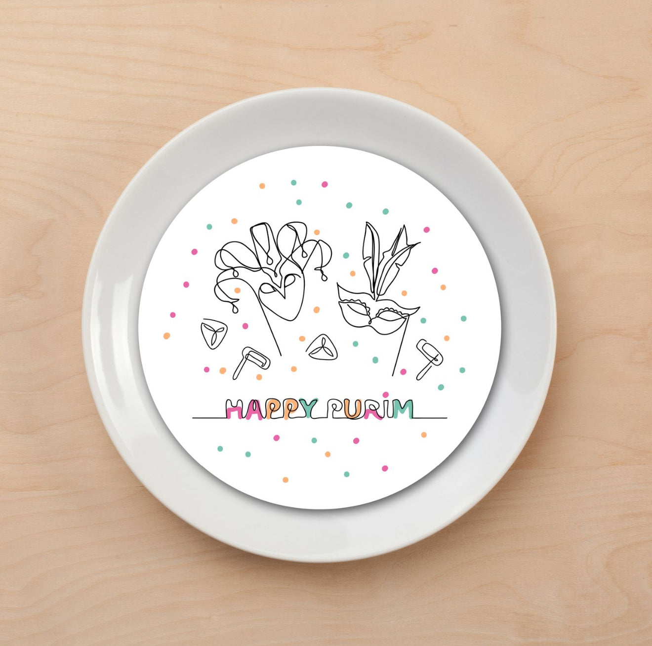 Purim Jester Plate Accent