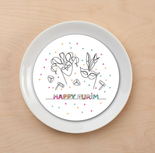 Purim Jester Plate Accent