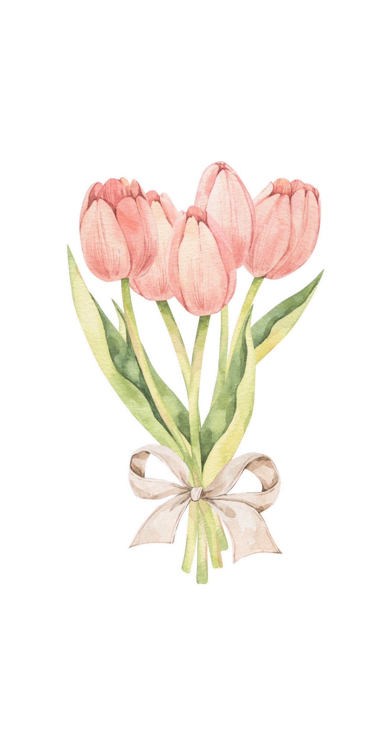 Tulip Bouquet - Printed Guest Towel