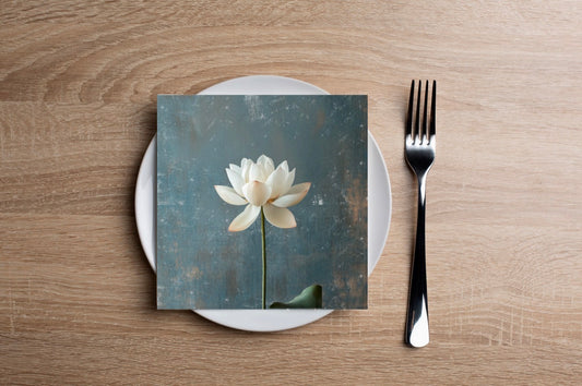 White Lotus Cocktail Napkin