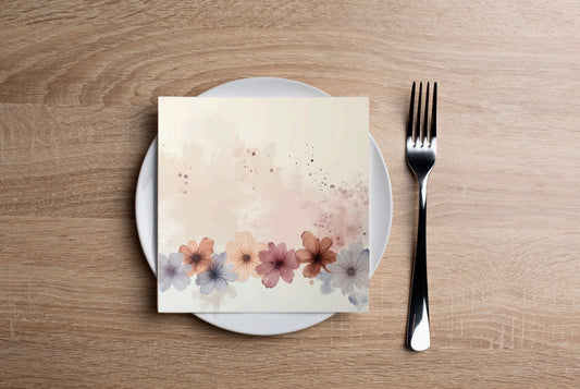 Delicate Blossoms Cocktail Napkin