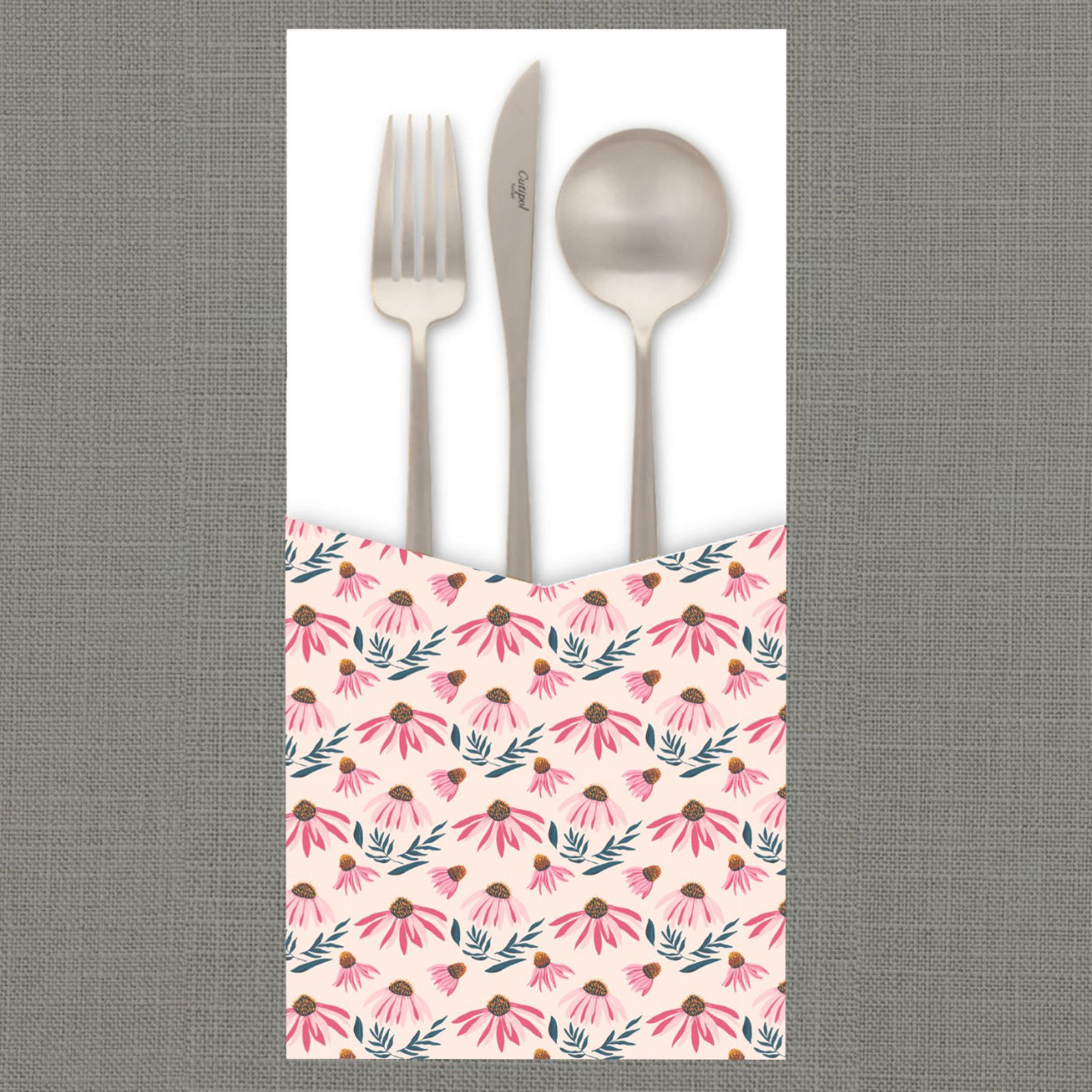 Cone Flowers Cutlery Pouch