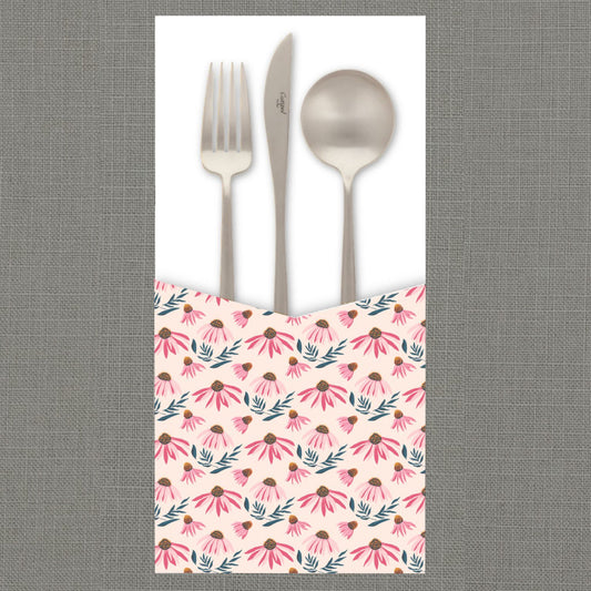 Cone Flowers Cutlery Pouch