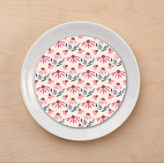 Cone Flowers Plate Accent