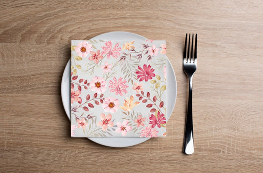Peachy Pink Cocktail Napkin
