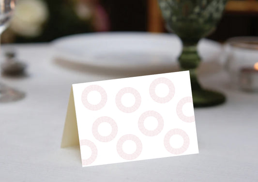 Mauve Geometric Wreath Place Cards