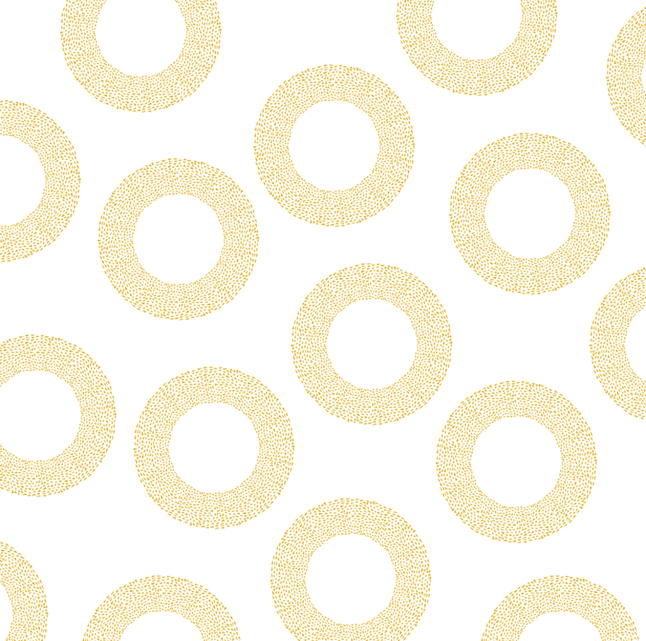 Ochre Geometric Wreath Cocktail Napkin