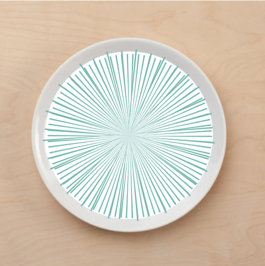 Radial Burst Green Plate Accent