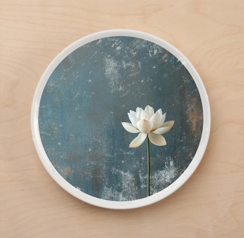 White Lotus Plate Accent