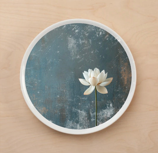 White Lotus Plate Accent