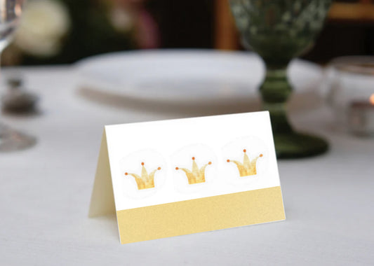 Golden Crown Place Cards