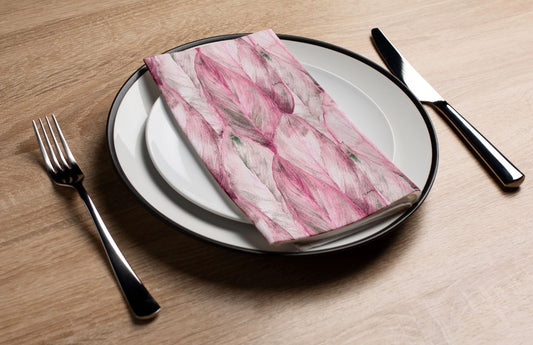 Pink Tropical Leaf - Printed Guest Towel
