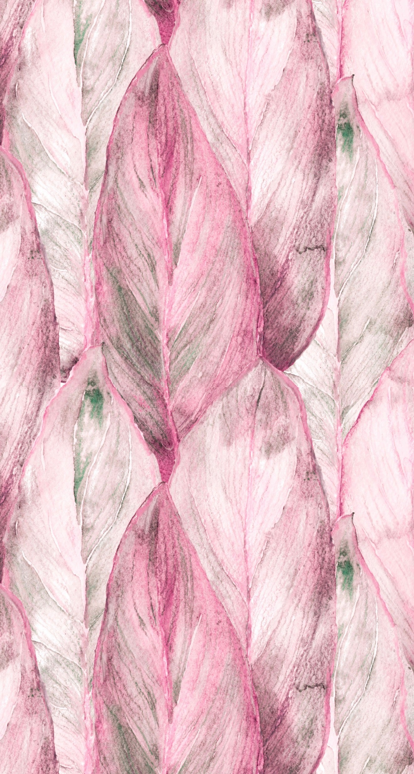 Pink Tropical Leaf - Printed Guest Towel