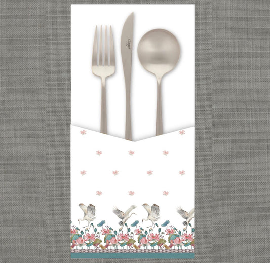 Lotus Bird Cutlery Pouch