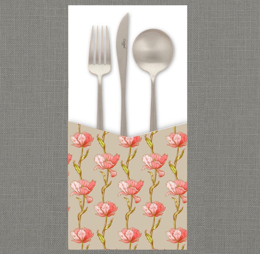 Gilded Floral Cutlery Pouch