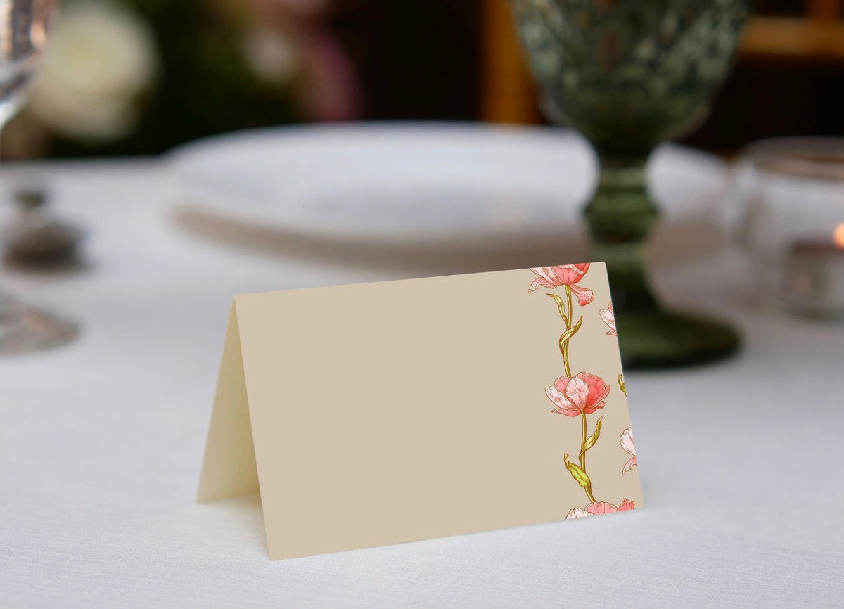 Gilded Floral Place Cards