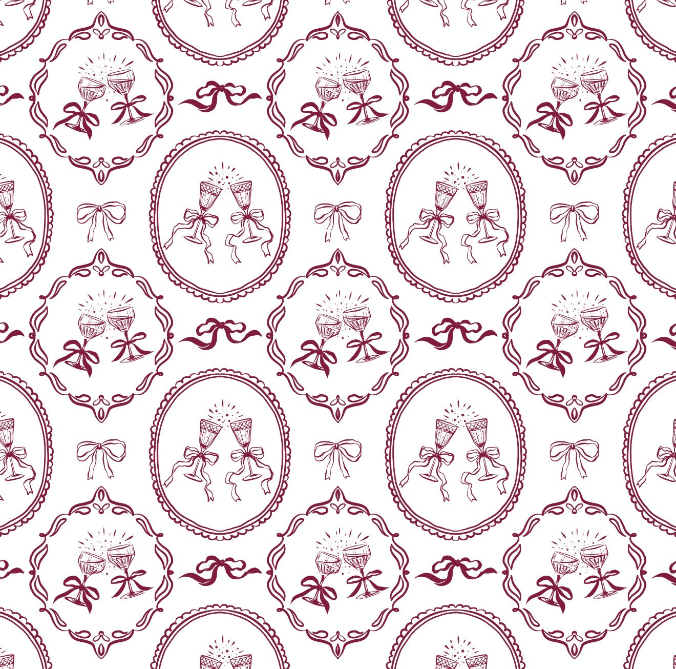 Klink Cameo Berry Cocktail Napkin