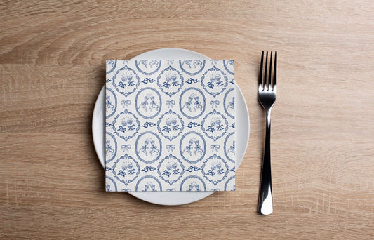 Klink Blue Cocktail Napkin
