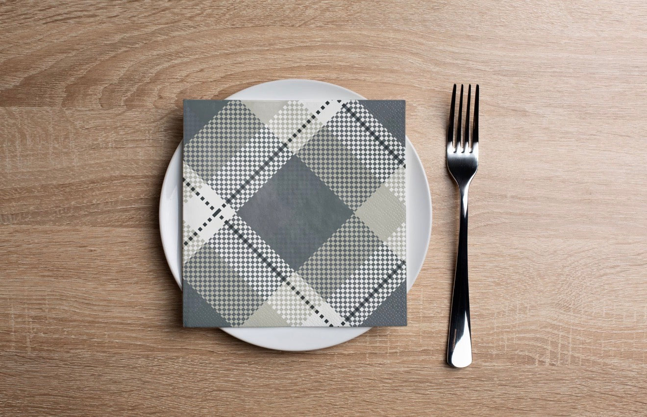 Scottish Plaid Cocktail Napkin