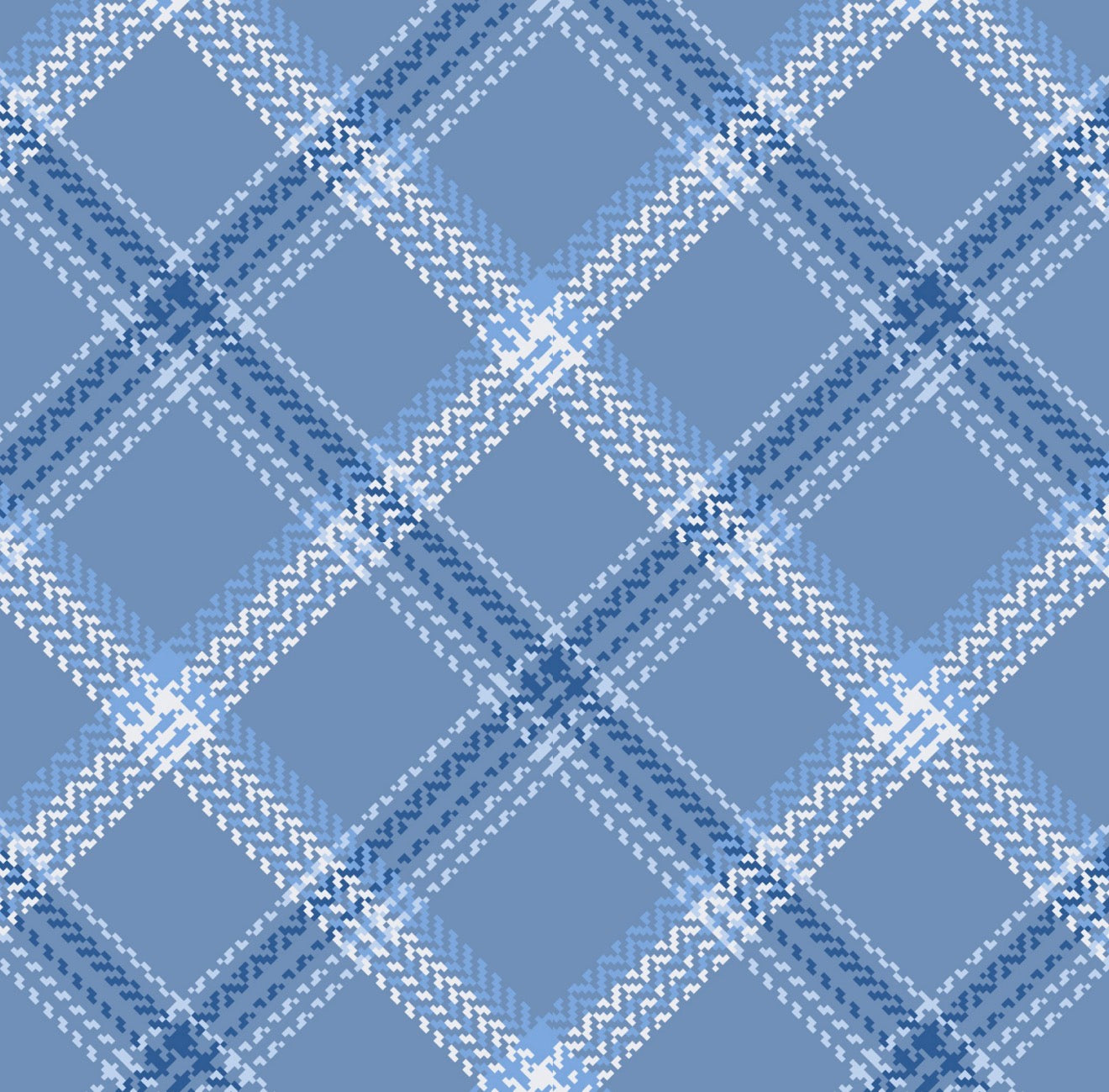 Sky Blue Plaid Cocktail Napkin